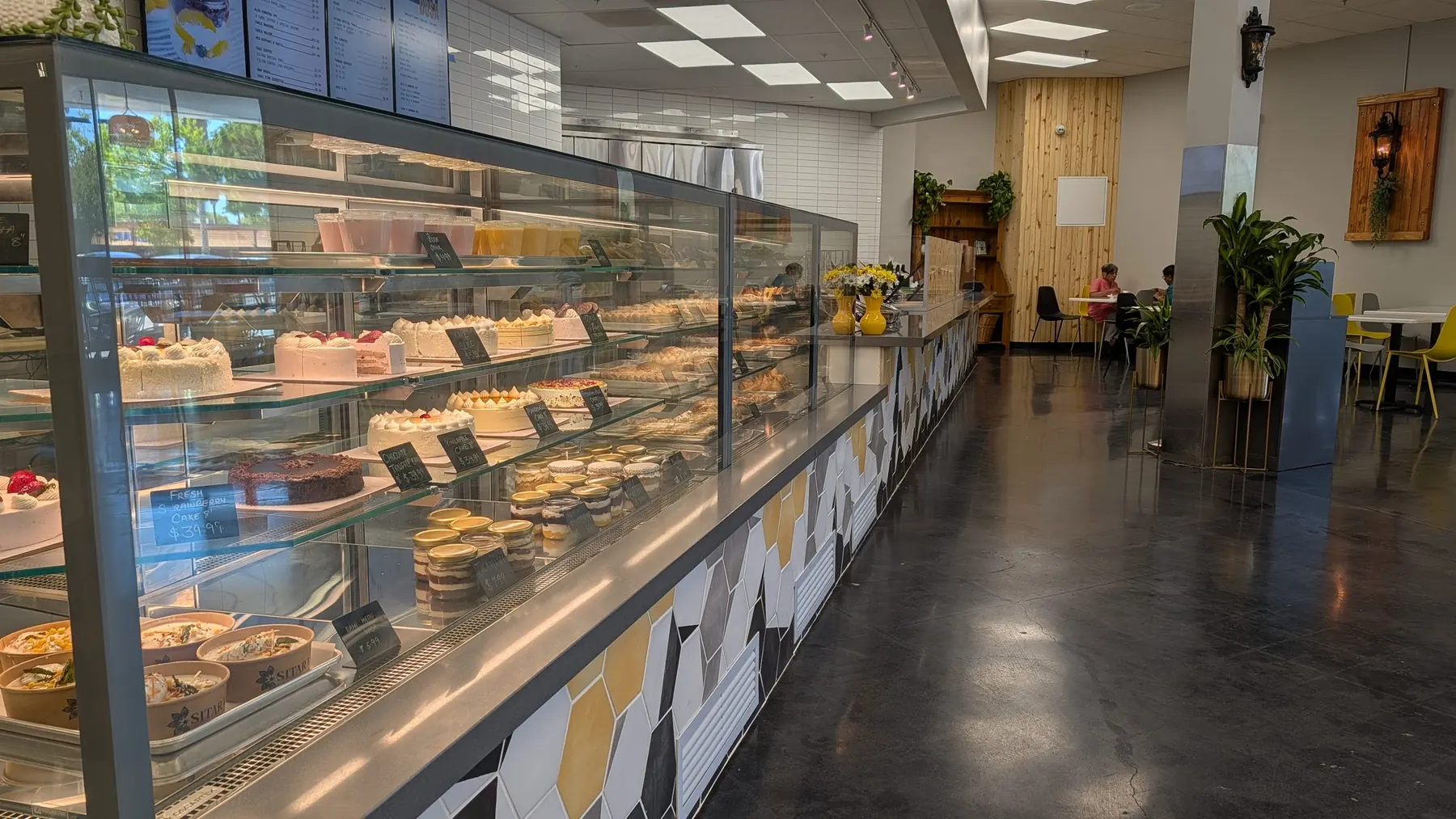 The cake case at Sitara