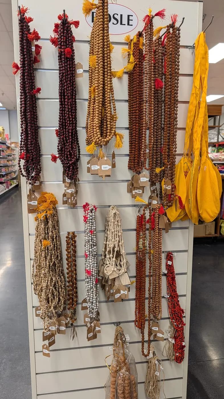 Rudraksha malas and prayer beads