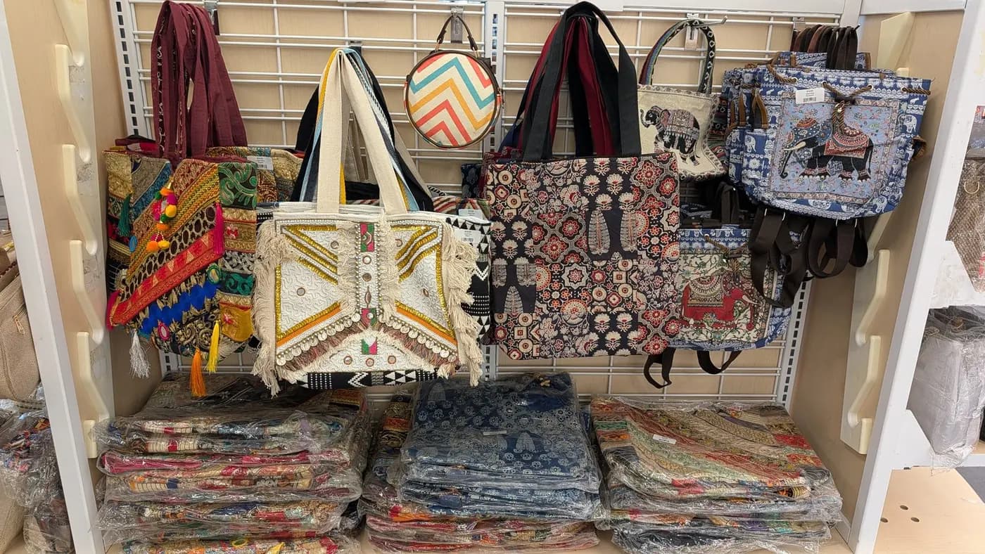 Embroidered handbags