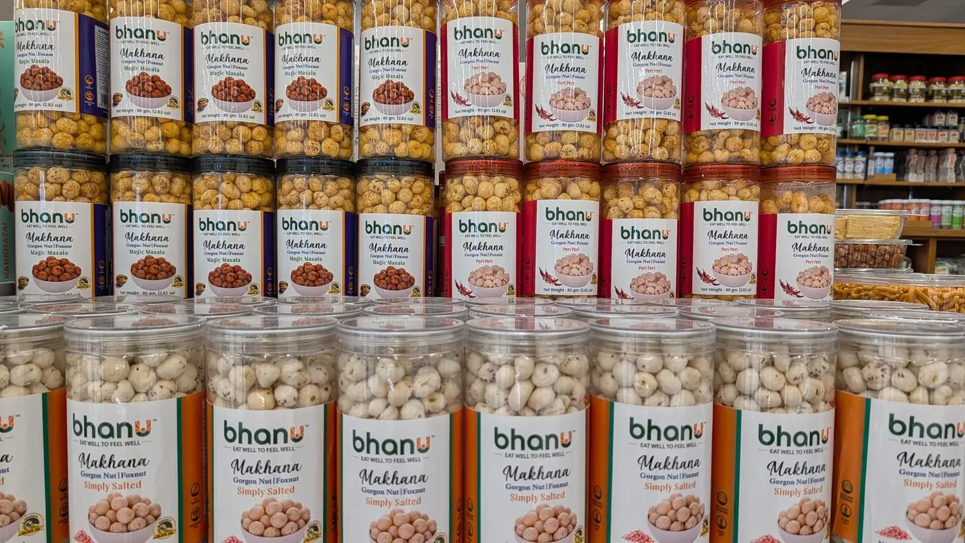 Jars of makhana